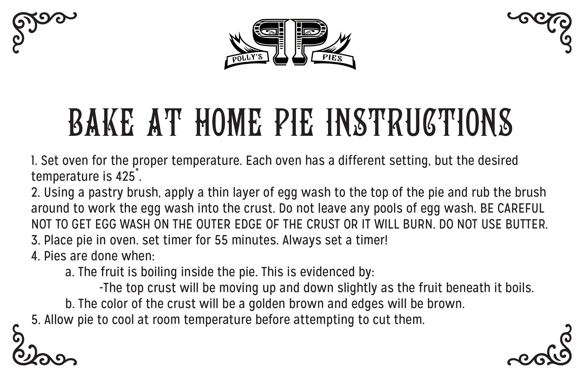 Quiche warming instructions 1