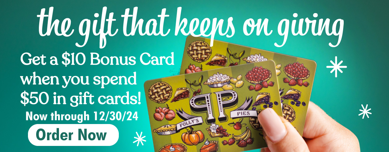 The gift that keeps on giving: Get a $10 bonus card when you spend $50 in gift cards! Now through 12/30/24. Order Now